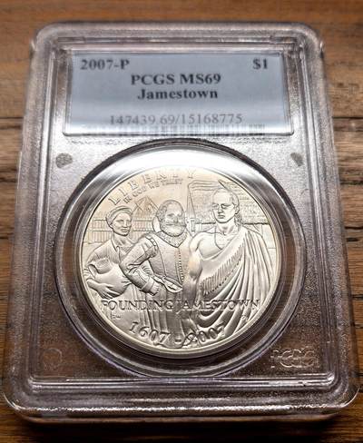 泉海漫舟·凡希社世界钱币微拍第三百十四期 - 2007美国詹姆斯敦纪念Dollar大银PCGS-MS69
