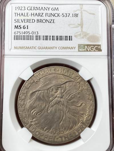 万国钱币拍卖第055期 - NGC MS61 1923年德国魏玛共和国-萨克森-诺特蒙森2泰勒铜制代用币 RR罕见珍惜帝国紧急时期代币 非常稀少