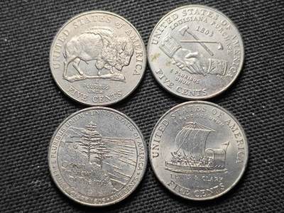 KK钱币收藏小铺  第370场  2月预留时间 周末发货 -  美国5分纪念币一组4枚