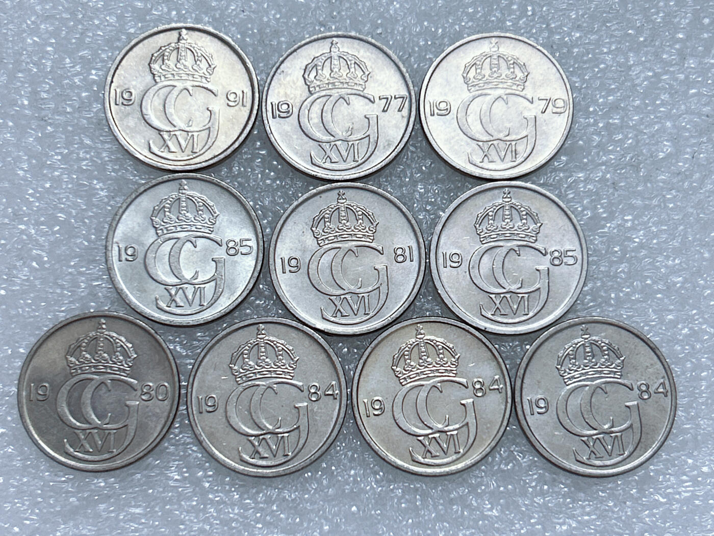 第一海外回流一元起拍收藏 散集专场  第266期 瑞典50欧尔硬币 10枚 原光好品