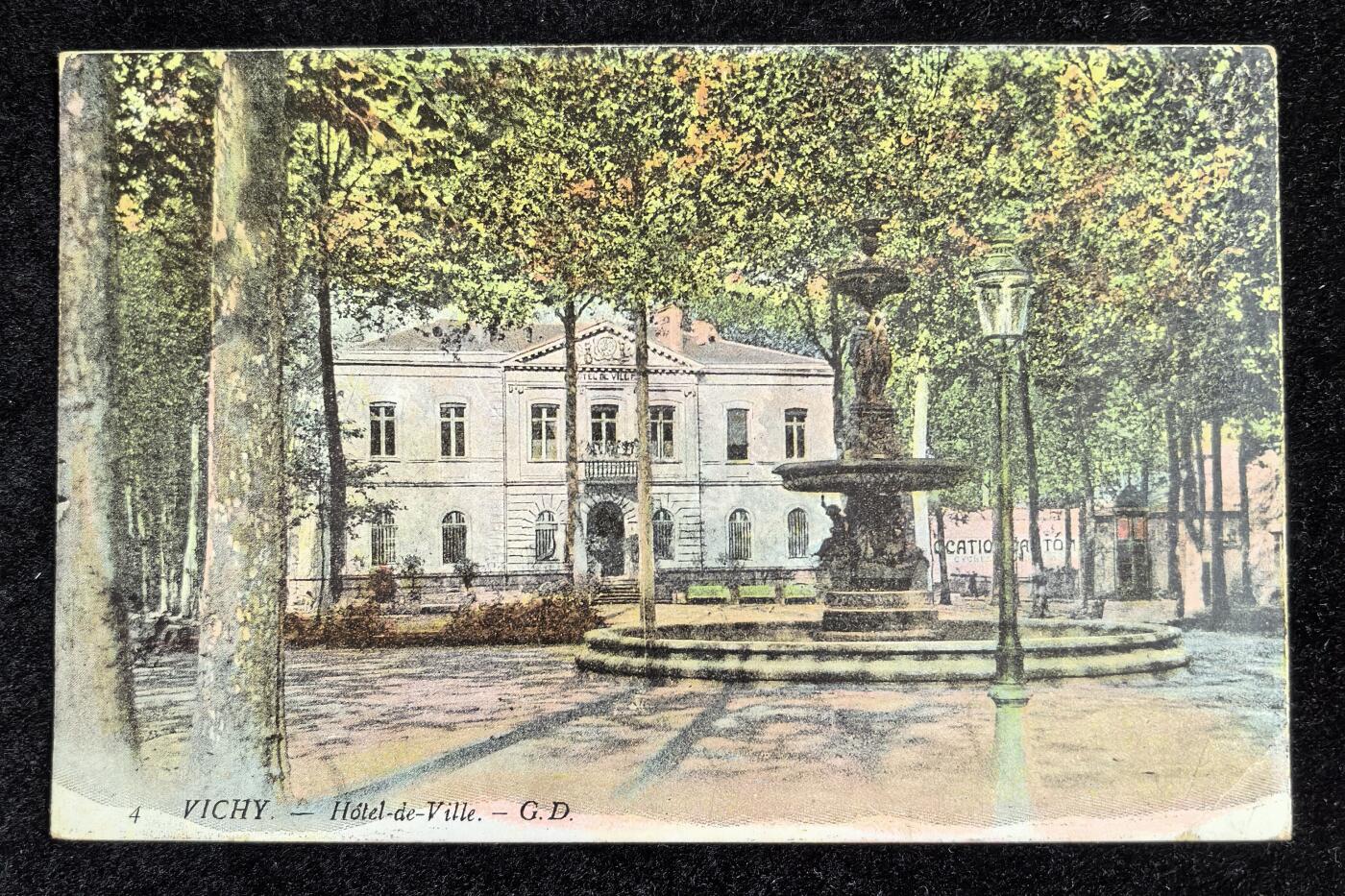 法国 1912年 维希 别墅酒店 老明信片一张