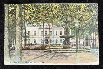 法国 1912年 维希 别墅酒店 老明信片一张 - 法国 1912年 维希 别墅酒店 老明信片一张