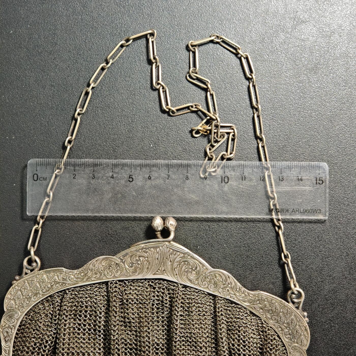 【德藏】世界币章拍卖第153期（拍品征集中~欢迎藏友联系） 欧洲老银钱袋 手工刻花 工艺精湛 重约：350g