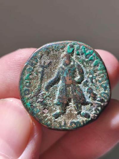 星盘世界钱币十一月二十二日古典币精品专场 - 精品贵霜帝国闫高珍铜币，16.83g，这一枚是小币坯的版本