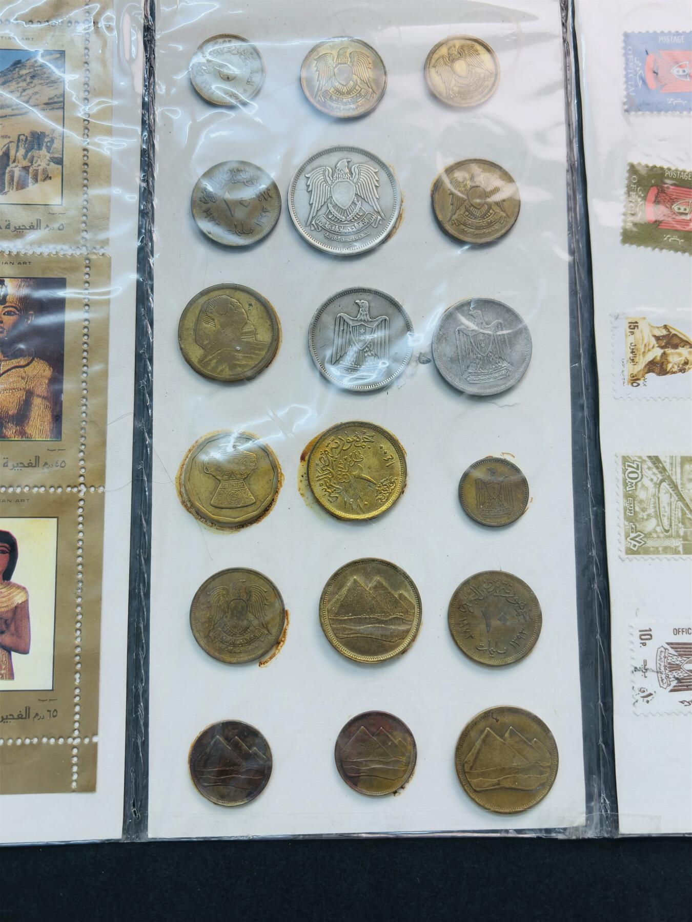 文馨钱币收藏第 281 场，【 长期接收代拍品】银元，银币，套币，纸币专场（本场截拍后休息三天，19 号发货） 带册埃及纪念币 18 枚