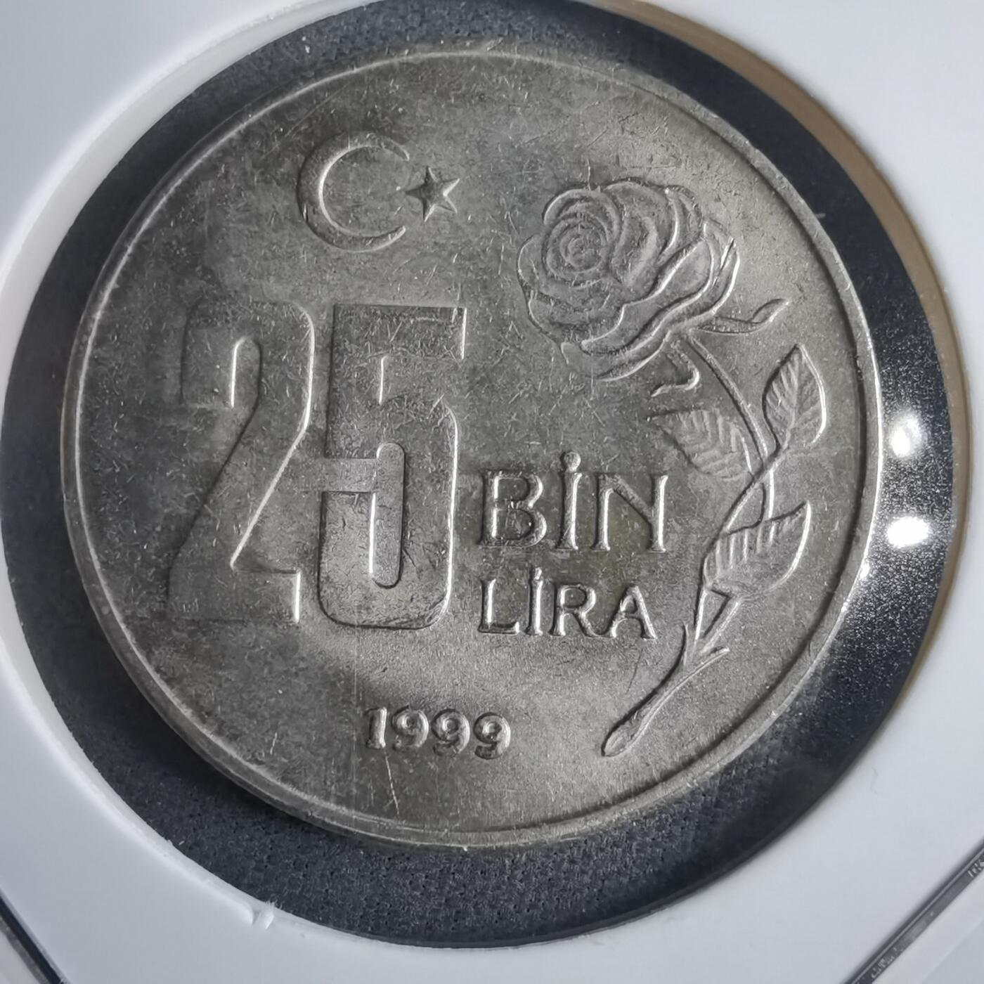 沼泽如烟--第905场 土耳其1999年2.5万里拉