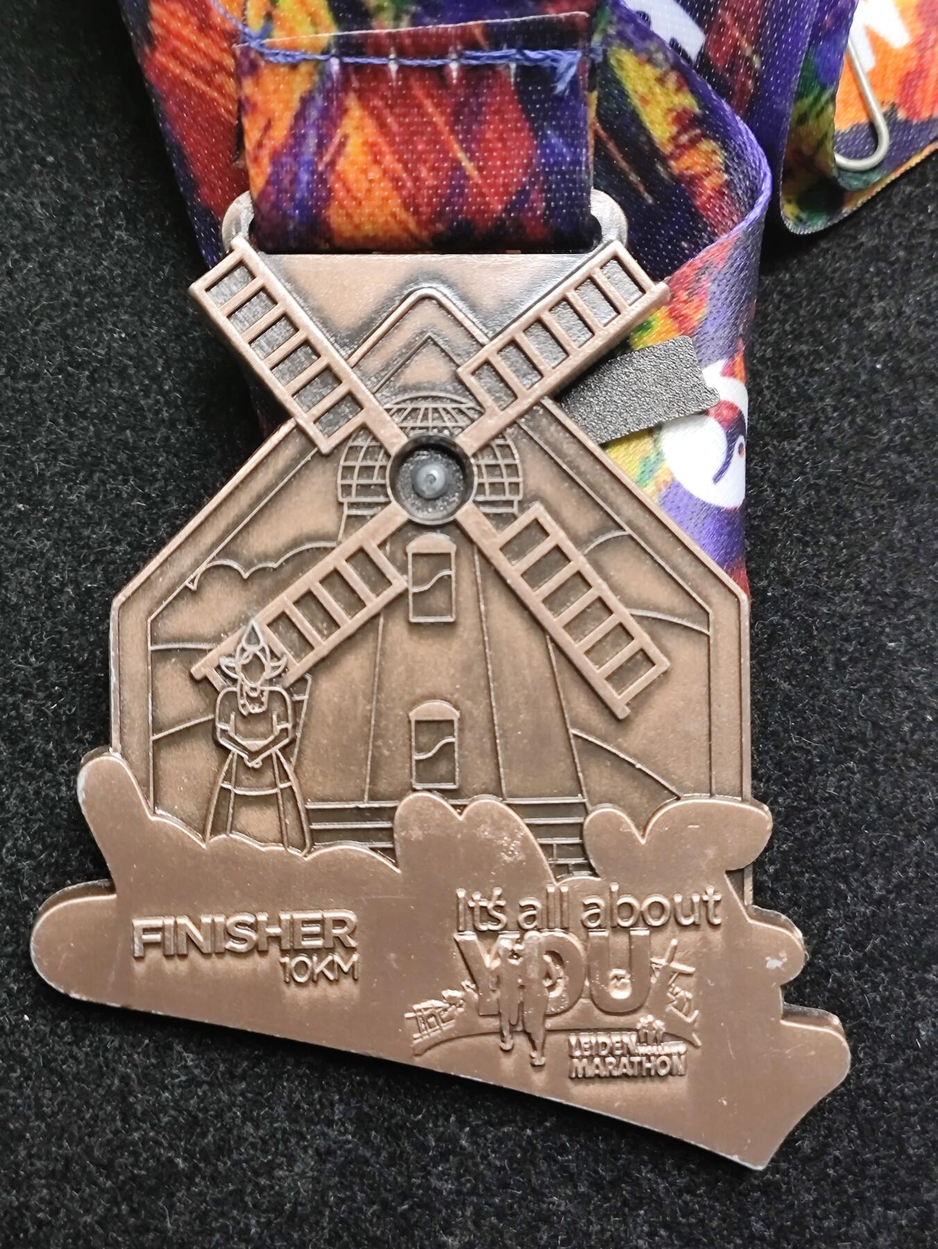 体育马拉松奖牌 咕咚线上马拉松奖牌 2016年荷兰莱顿马拉松10公里奖章