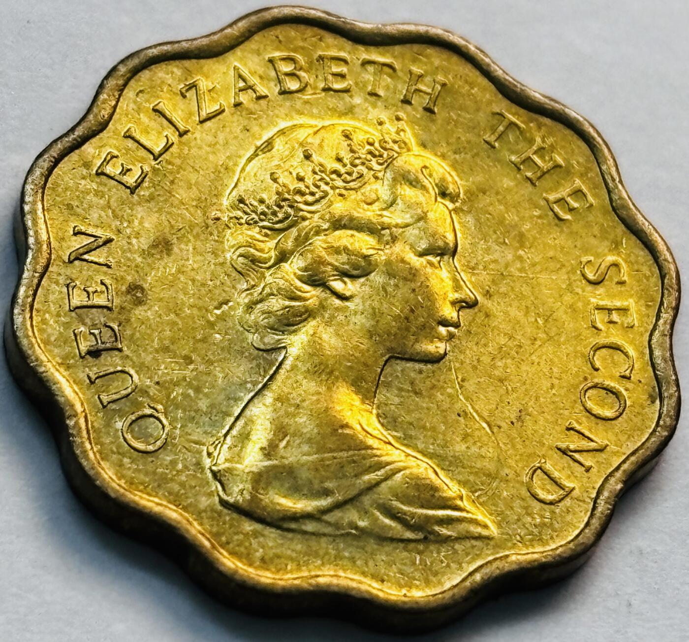 文馨钱币收藏第 281 场，【 长期接收代拍品】银元，银币，套币，纸币专场（本场截拍后休息三天，19 号发货） 原铜光品相 1982 年英属香港二毫，伊丽莎白二世 第一版