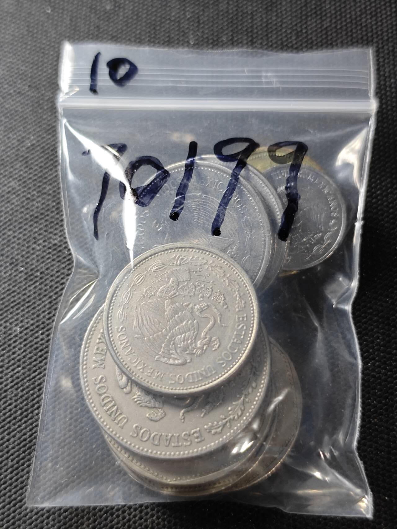 KK钱币收藏小铺  第370场  2月预留时间 周末发货  墨西哥一组10枚