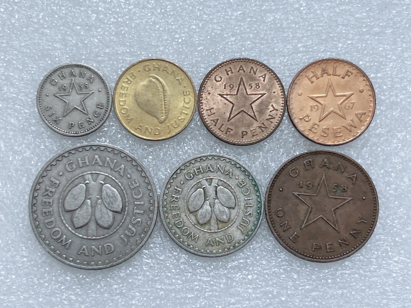 第一海外回流一元起拍收藏 散集专场  第266期 加纳硬币 7枚 无重复