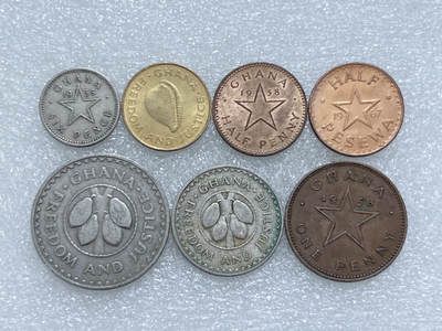 第一海外回流一元起拍收藏 散集专场  第266期 - 加纳硬币 7枚 无重复
