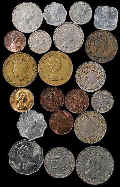 修遠堂世界钱币第九十三期 - 英属，英联邦加勒比地区硬币一组 部分未流通