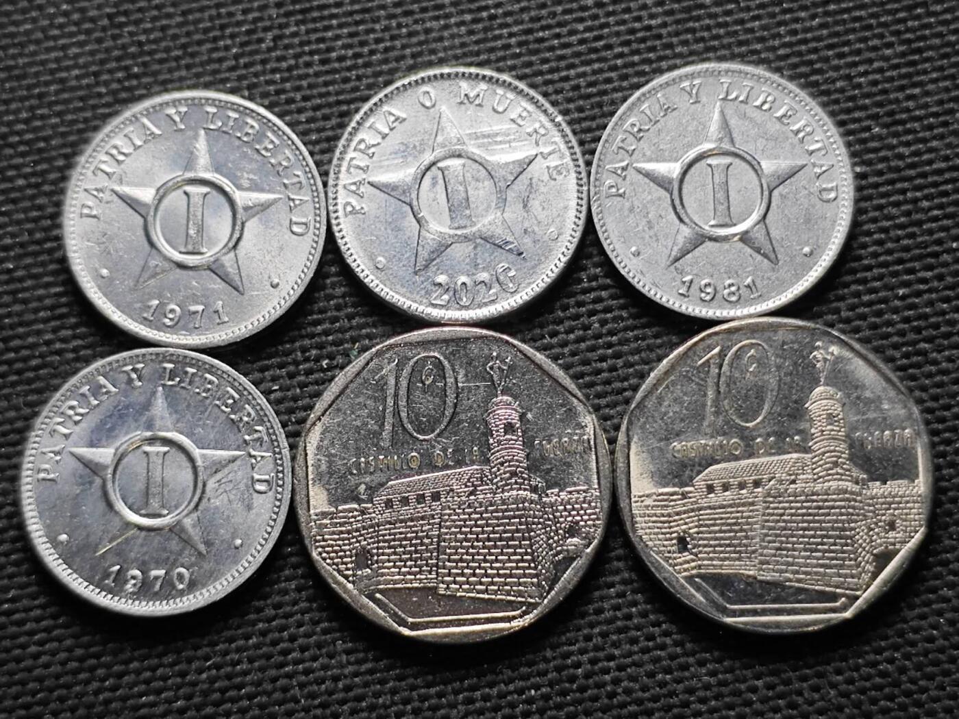 KK钱币收藏小铺  第370场  2月预留时间 周末发货  古巴一组6枚