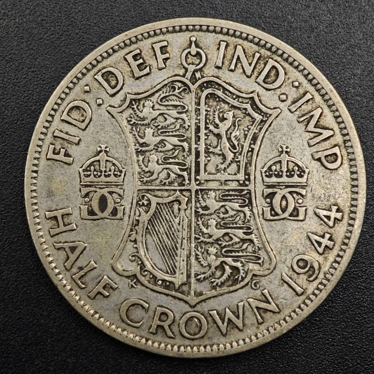 【淘币小摊】实时拍第七百九十六拍   小银币场   满百包邮可预留二周 每周一统一发货   英国1944年乔治六世半克朗银币