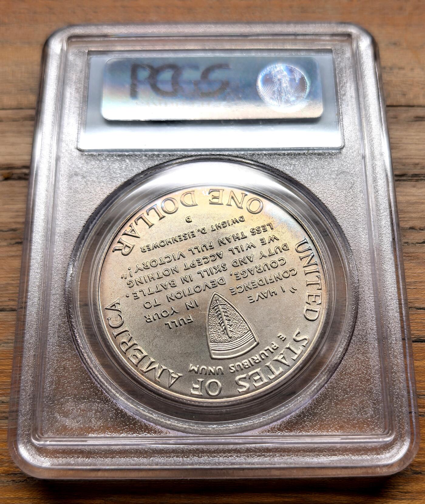 泉海漫舟·凡希社世界钱币微拍第三百十四期 1995美国D-DAY纪念Dollar大银PCGS-MS69