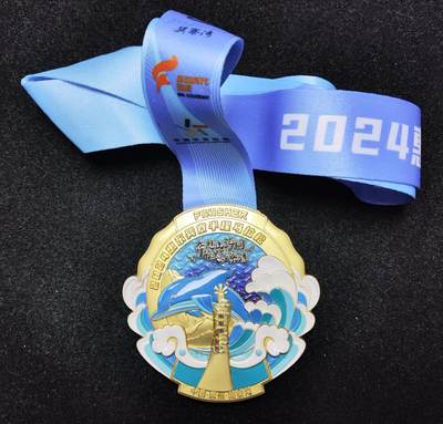 体育马拉松奖牌 - 2024惠东巽寮半程马拉松奖章