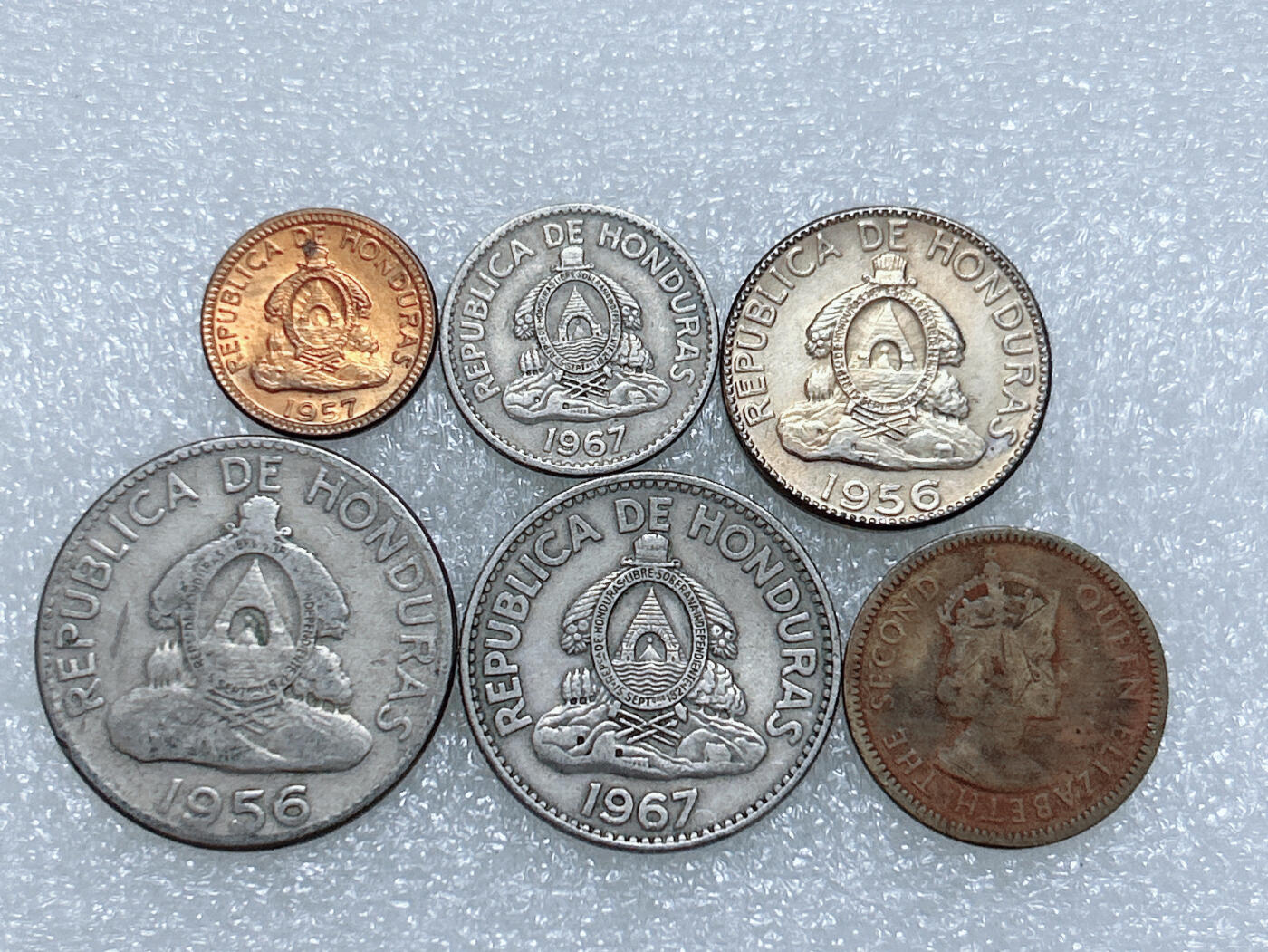 第一海外回流一元起拍收藏 散集专场  第266期 洪都拉斯硬币 6枚 无重复