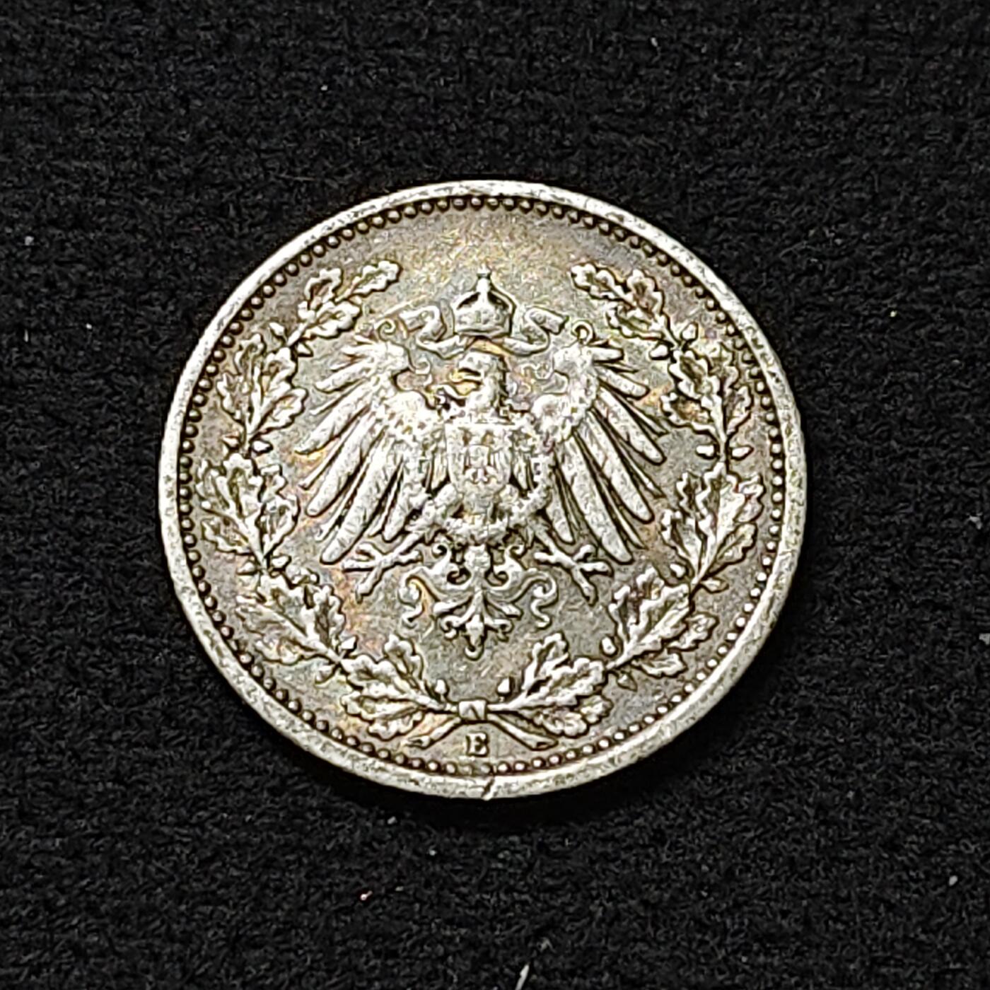 【全场包邮】纯粹捡漏拍478场（免费代拍第15场） 德国第二帝国1906年1/2马克银币