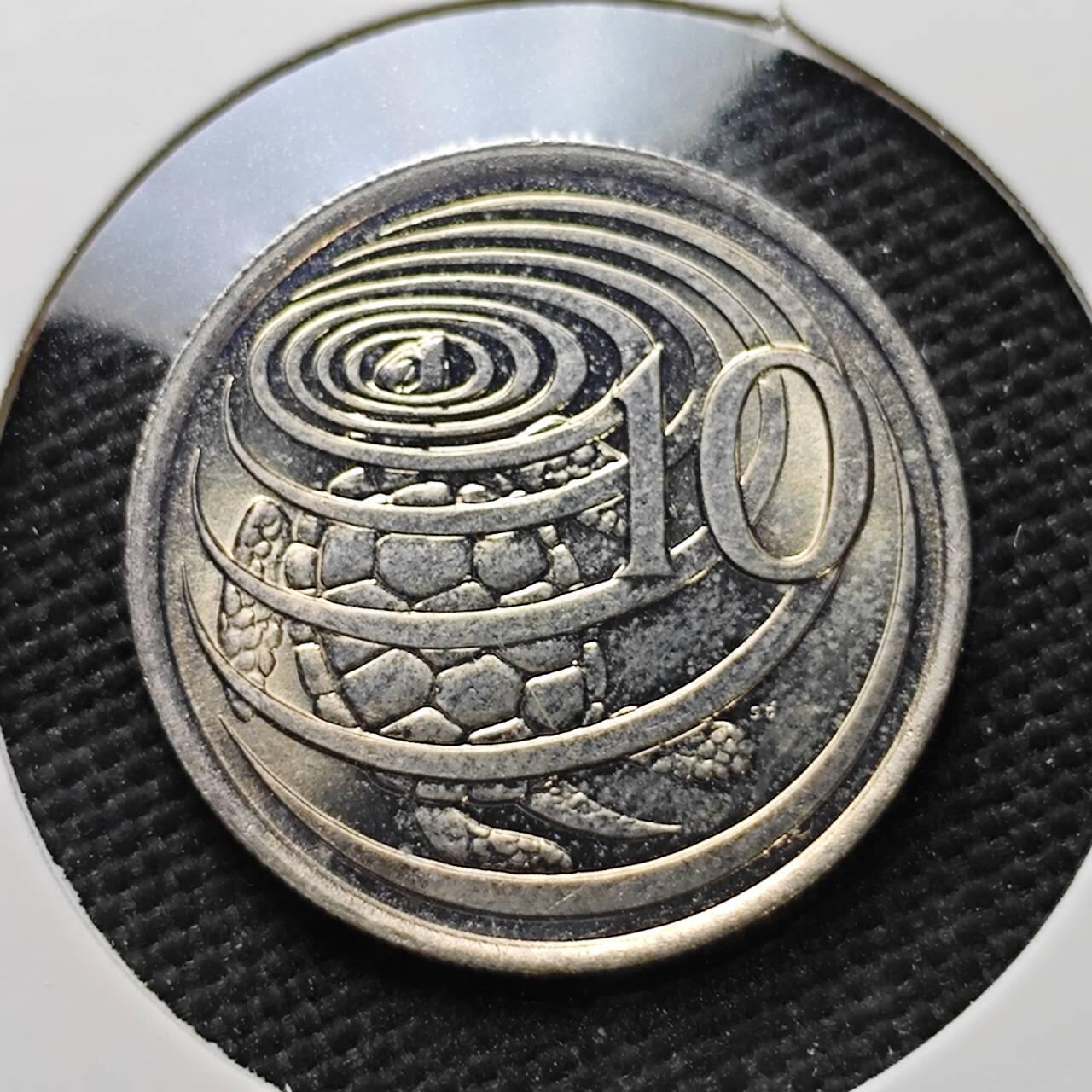 KK钱币收藏小铺  第371场  2月预留时间 周末发货 1982 开曼群岛10分 好品