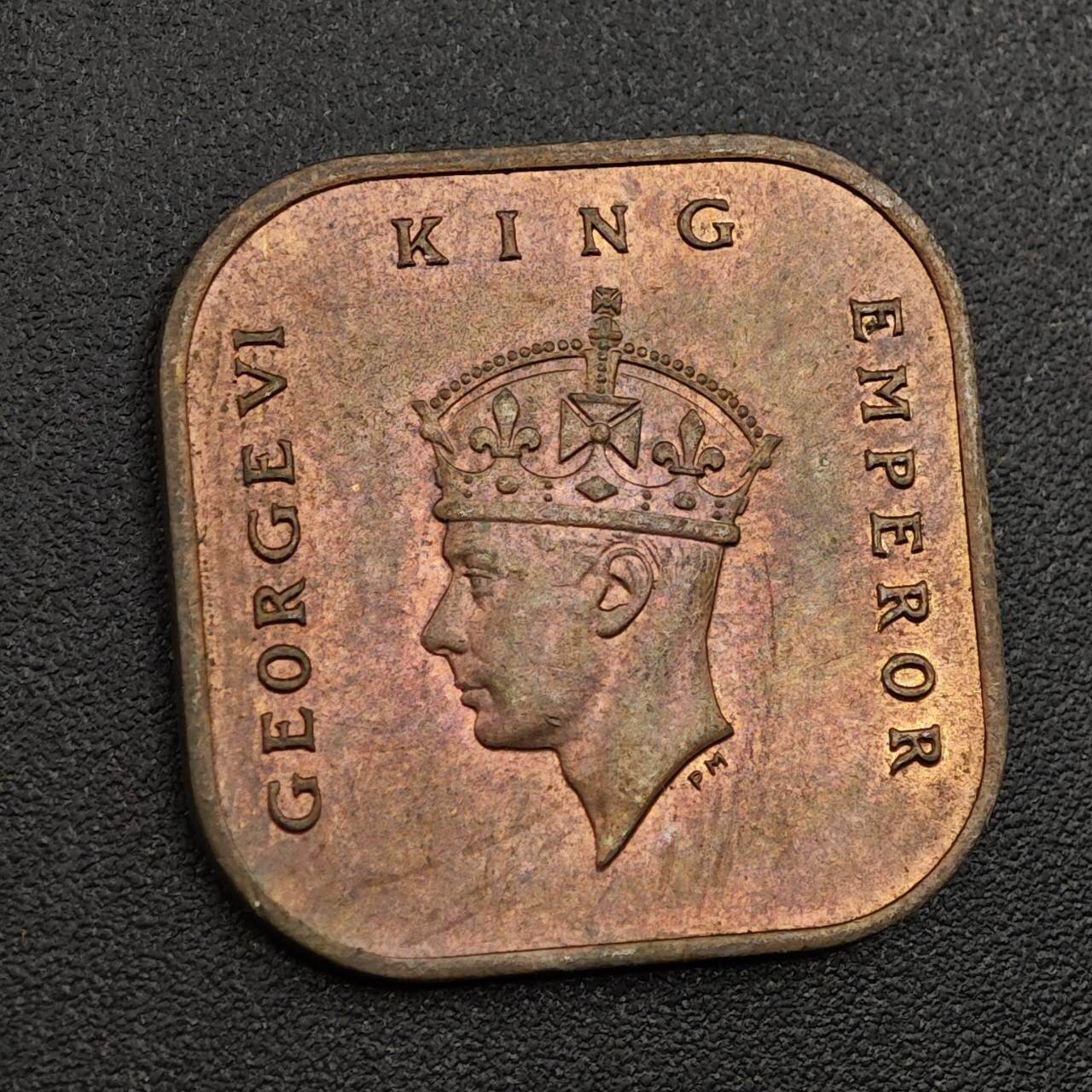 【淘币小摊】限时拍第七百九十七拍  老铜币场  满百包邮可预留两周  周一统一发货  马来亚1943年乔治六世一分铜币