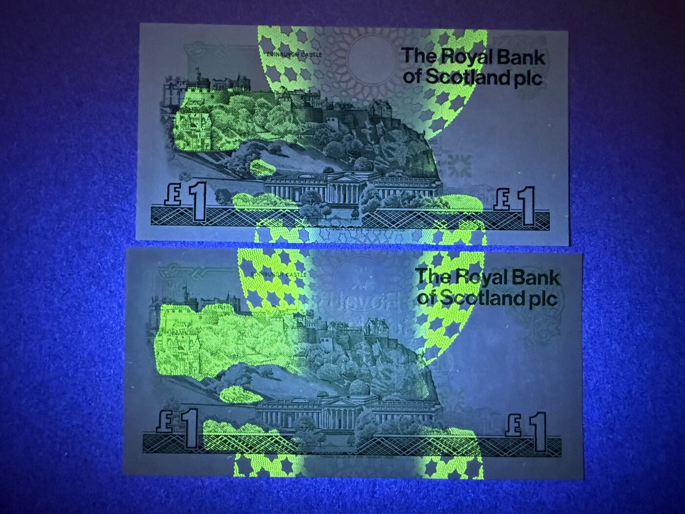 《艾美收藏》第220期-11.16周日外币畅拍场 苏格兰1镑2张 UNC 皇家银行 1987年大票幅卷毛 1992年纪念钞