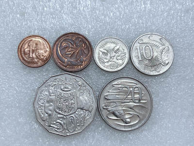 第一海外回流一元起拍收藏 散集专场  第267期 - 澳大利亚硬币 6枚 带光品