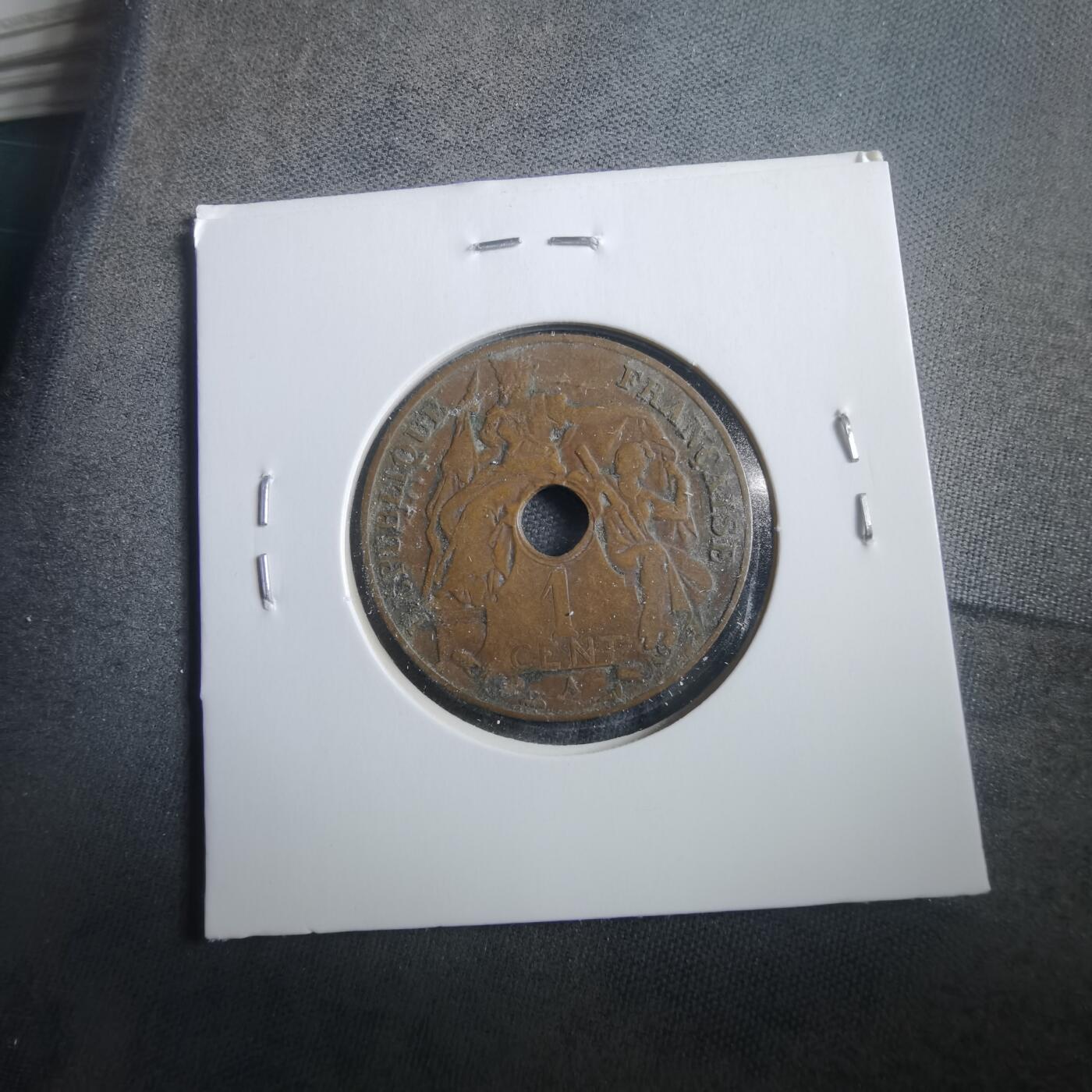 沼泽如烟--第906场 法属印度支那1910年百分之一元 一分