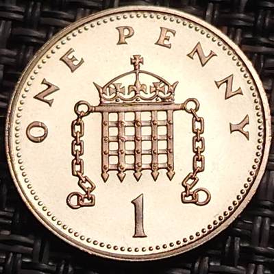 布加迪🐬～世界钱币(上海)🌾第 259 期 /  各国套币和散币 - 英国🇬🇧 1987年 1便士精致币