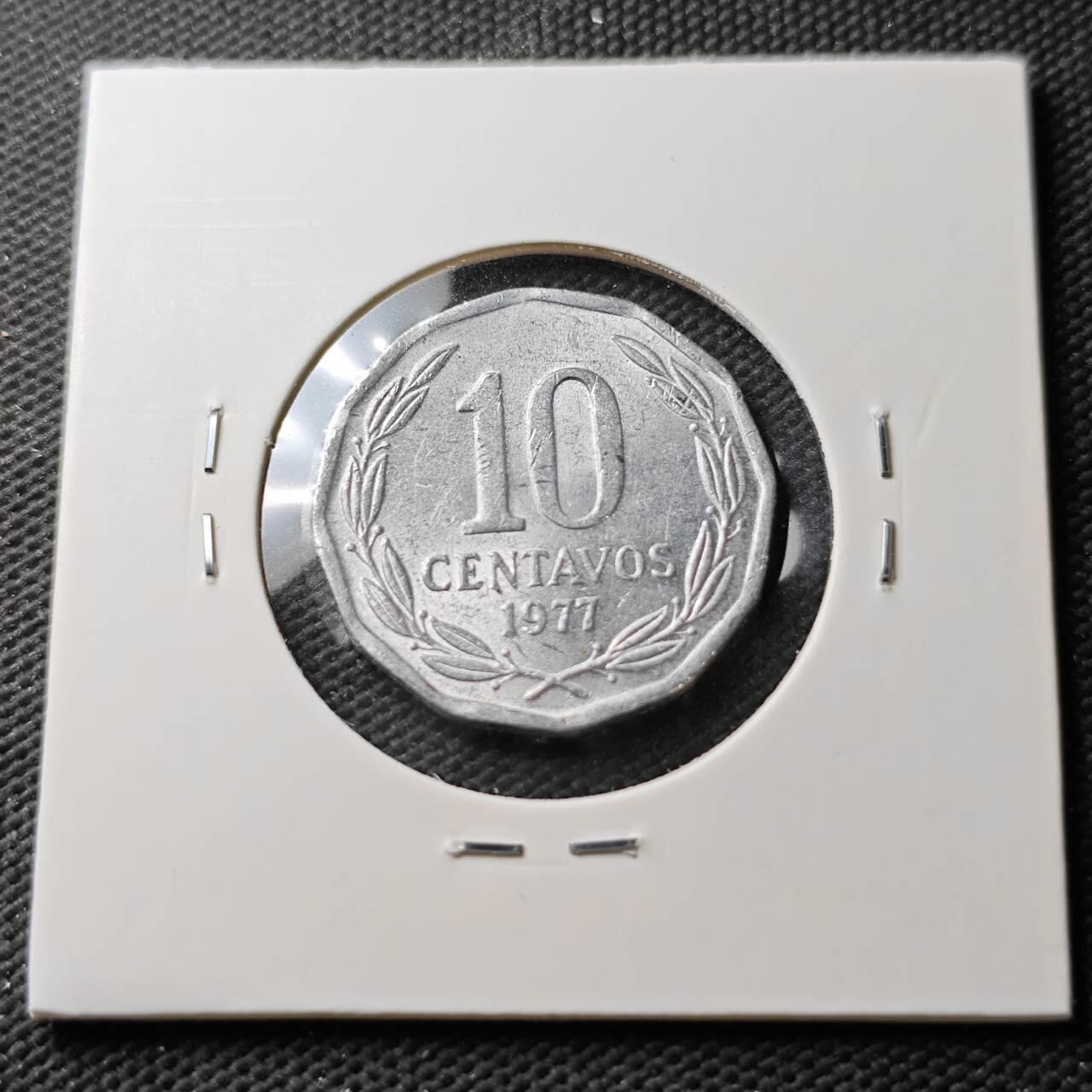 KK钱币收藏小铺  第371场  2月预留时间 周末发货  1977智利10分