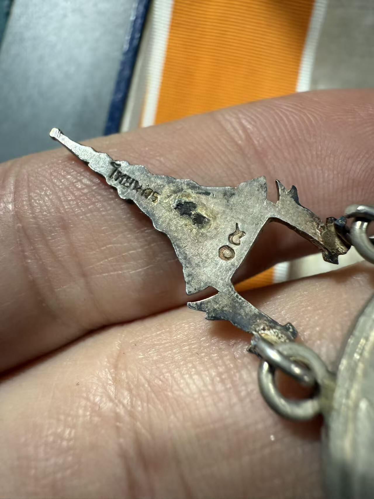 七河·世界币章小拍（总第27期） 原盒！泰国银制白象宝塔勋章