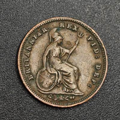 【淘币小摊】限时拍第七百九十七拍  老铜币场  满百包邮可预留两周  周一统一发货  - 英国1835年威廉三世1/3法新铜币