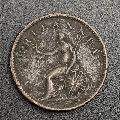 【淘币小摊】限时拍第七百九十七拍  老铜币场  满百包邮可预留两周  周一统一发货  - 英国1807年乔治三世法新铜币