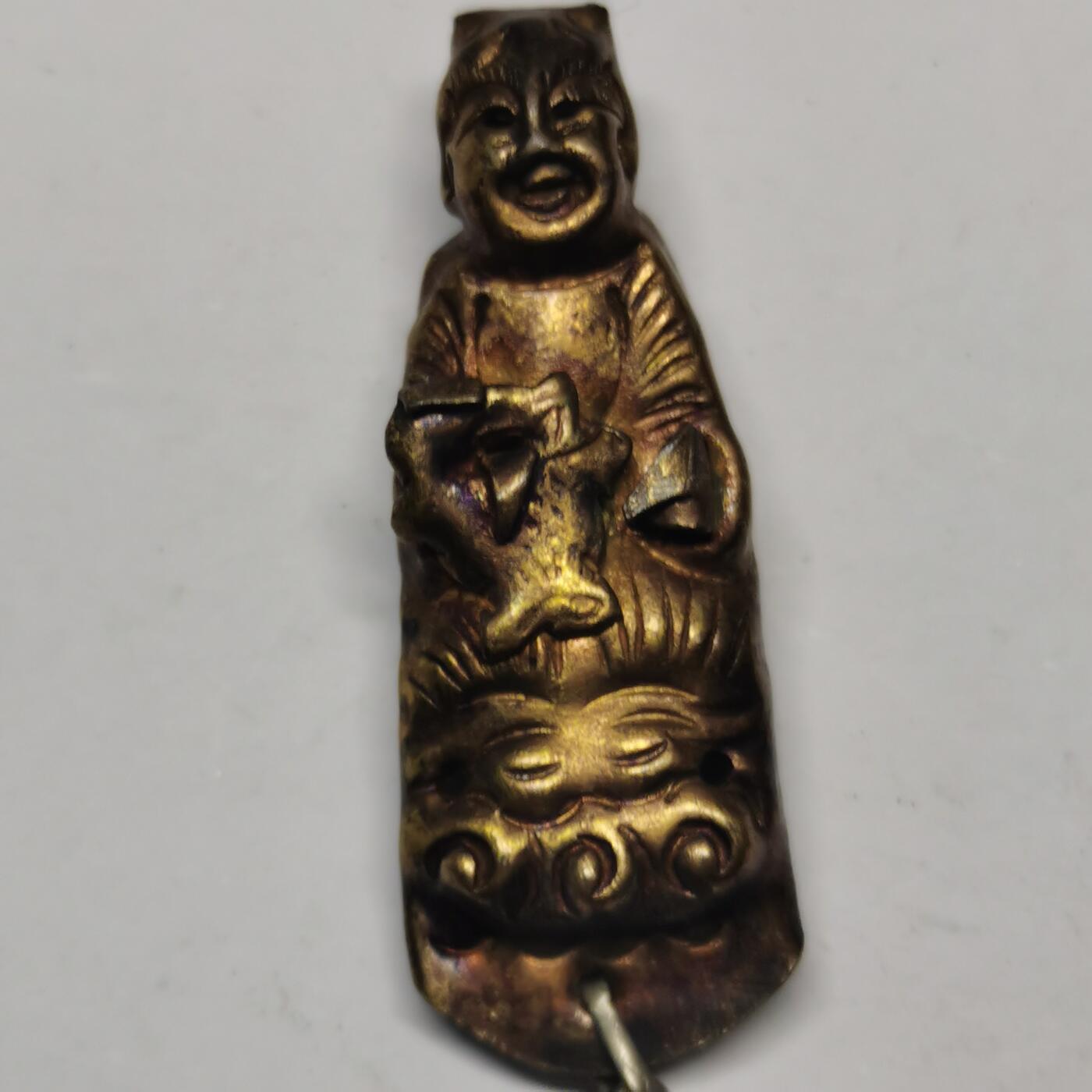 藏珍品阁专场80期 清代老银鎏金仙人