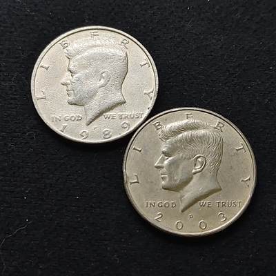 【全场包邮】纯粹捡漏拍478场（免费代拍第15场） - 美国各年份肯尼迪50分2枚一组