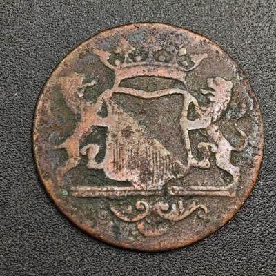 【淘币小摊】限时拍第七百九十七拍  老铜币场  满百包邮可预留两周  周一统一发货  - 荷兰乌特勒支省1785年1杜伊特铜币