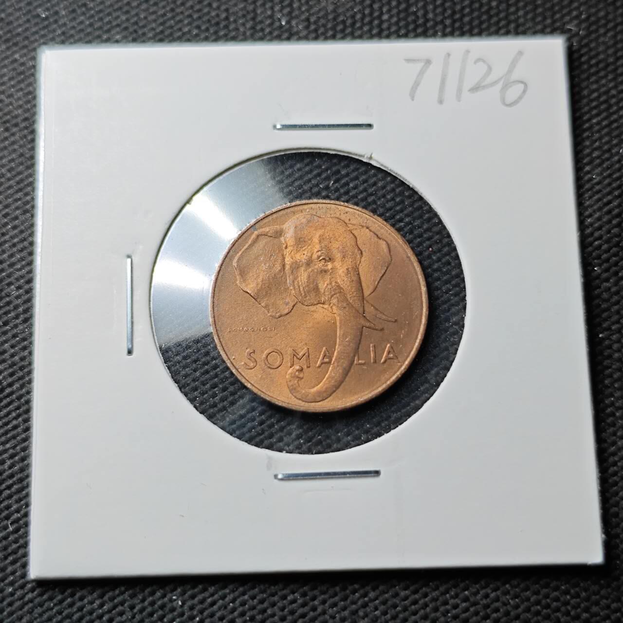 KK钱币收藏小铺  第371场  2月预留时间 周末发货  意属索马里1分铜币 好品