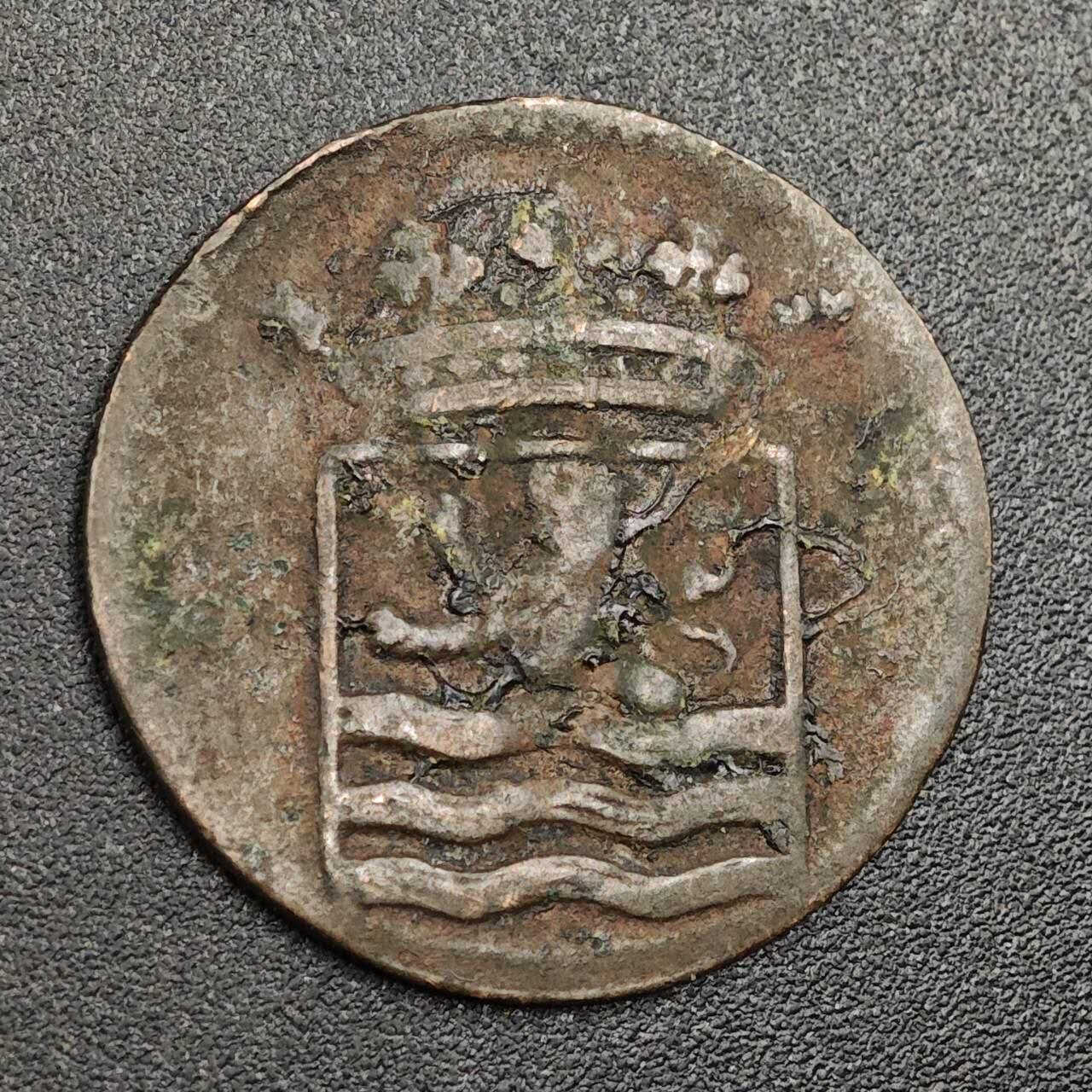 【淘币小摊】限时拍第七百九十七拍  老铜币场  满百包邮可预留两周  周一统一发货  荷兰1786年一杜伊特铜币