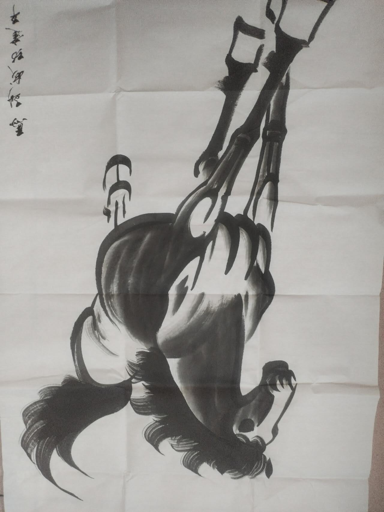 字画 尚建平老师手绘 马到成功。100*50cm。