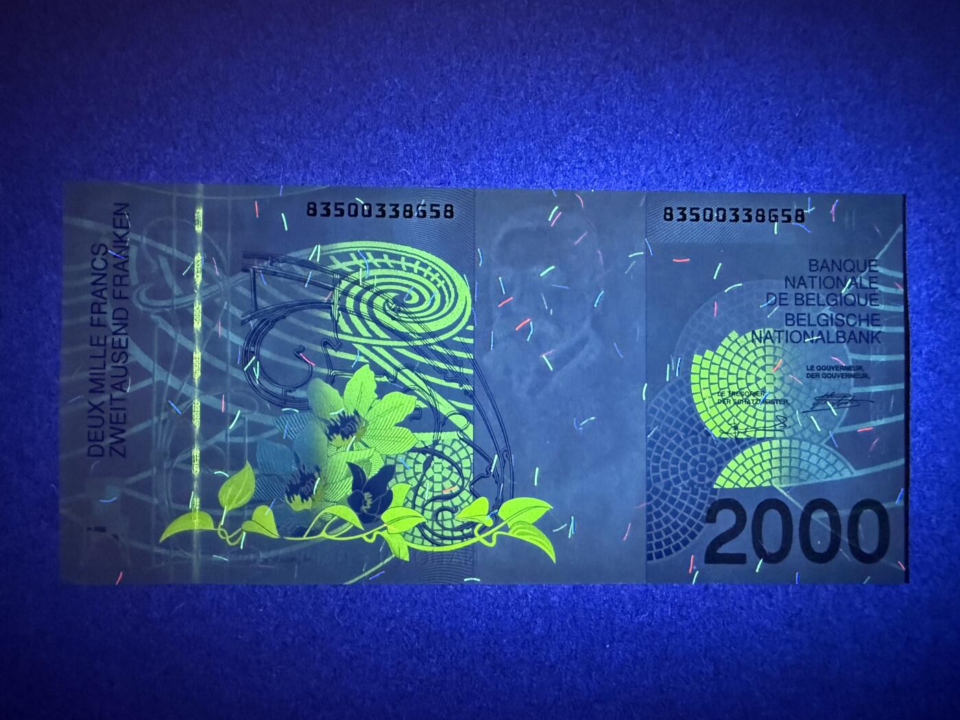 《艾美收藏》第220期-11.16周日外币畅拍场 比利时2000法郎 UNC 末版 比利时建筑师霍尔塔 无47尾8