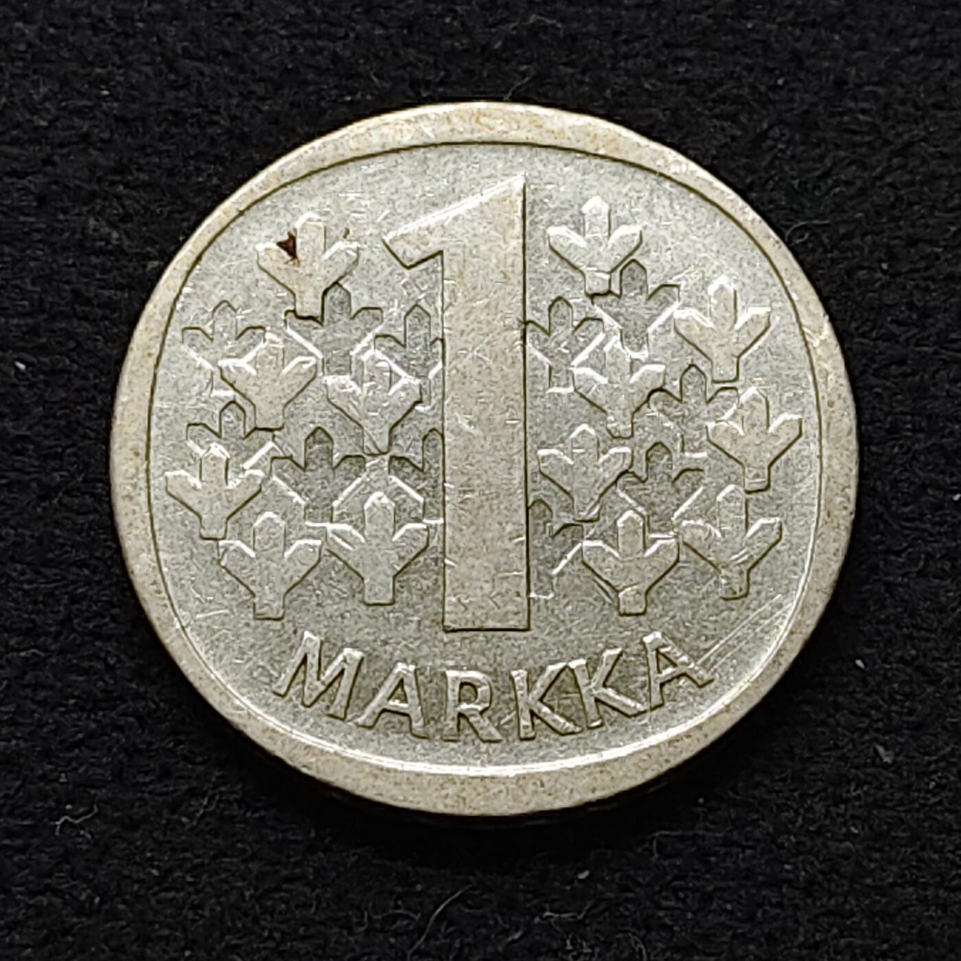 【全场包邮】纯粹捡漏拍478场（免费代拍第15场） 芬兰1966年1马克银币