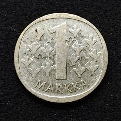 【全场包邮】纯粹捡漏拍478场（免费代拍第15场） - 芬兰1966年1马克银币