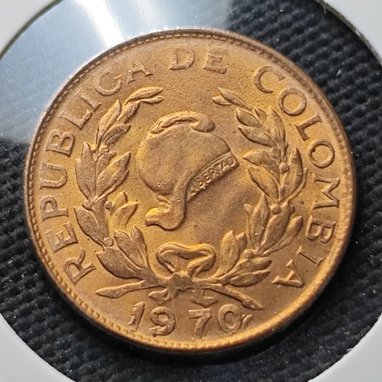 KK钱币收藏小铺  第371场  2月预留时间 周末发货  哥伦比亚5分铜币 好品