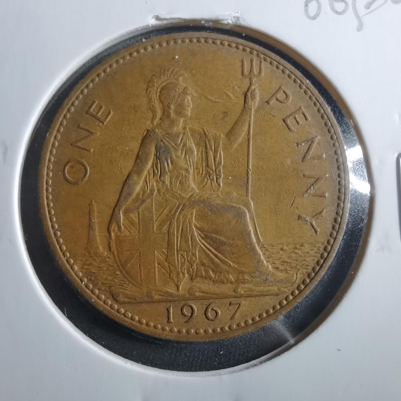 沼泽如烟--第906场 英国1967年1便士