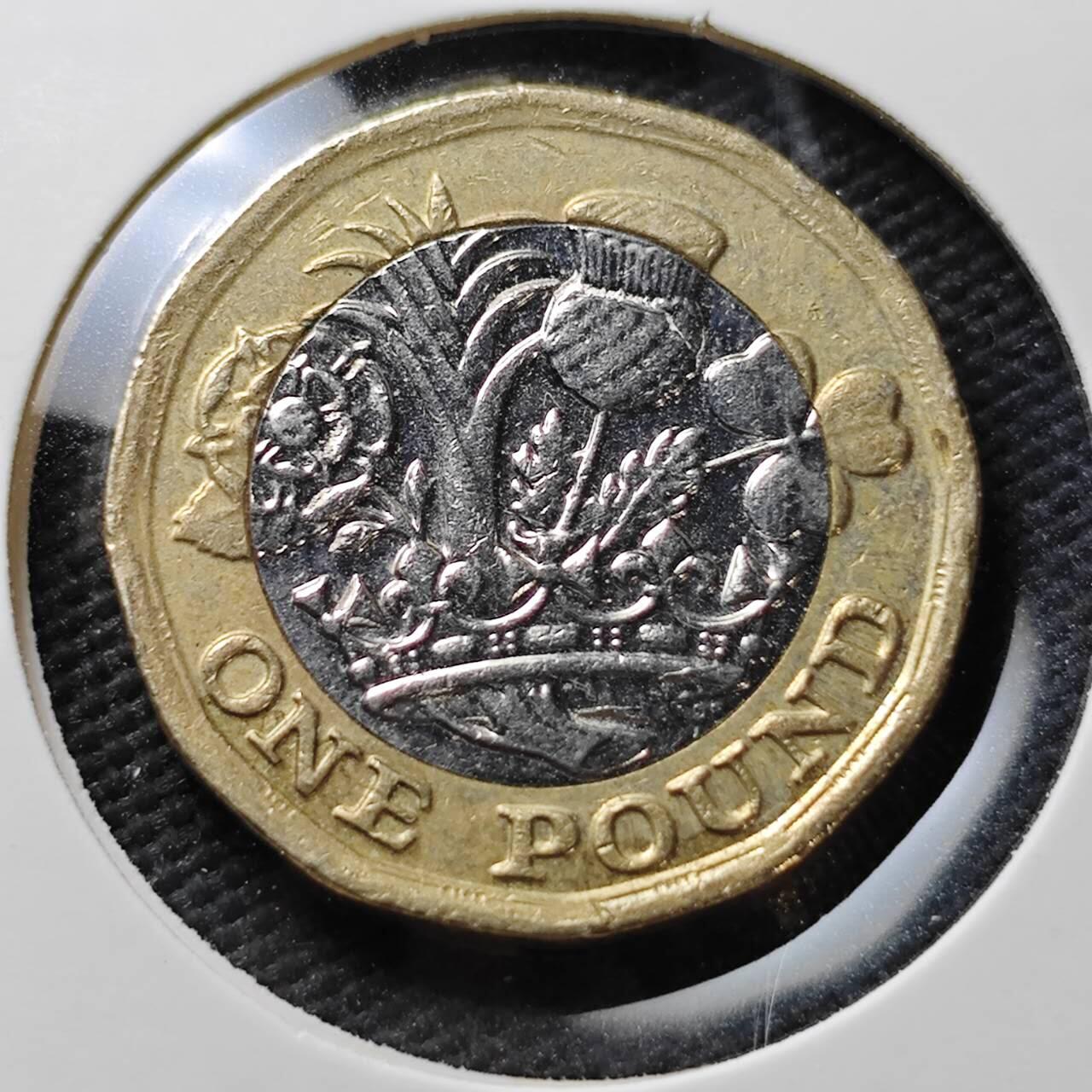 KK钱币收藏小铺  第371场  2月预留时间 周末发货  英国1镑双色币