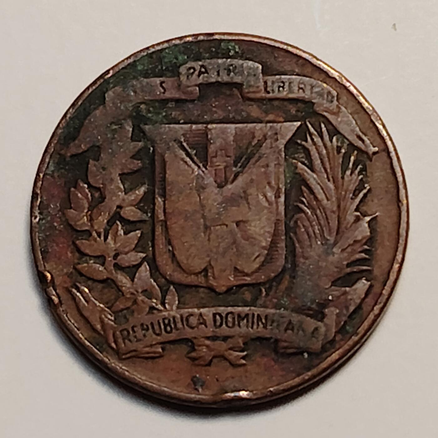 布加迪🐬～世界钱币(上海)🌾第 259 期 /  各国套币和散币 多米尼加🇩🇴 1956年 1分铜币