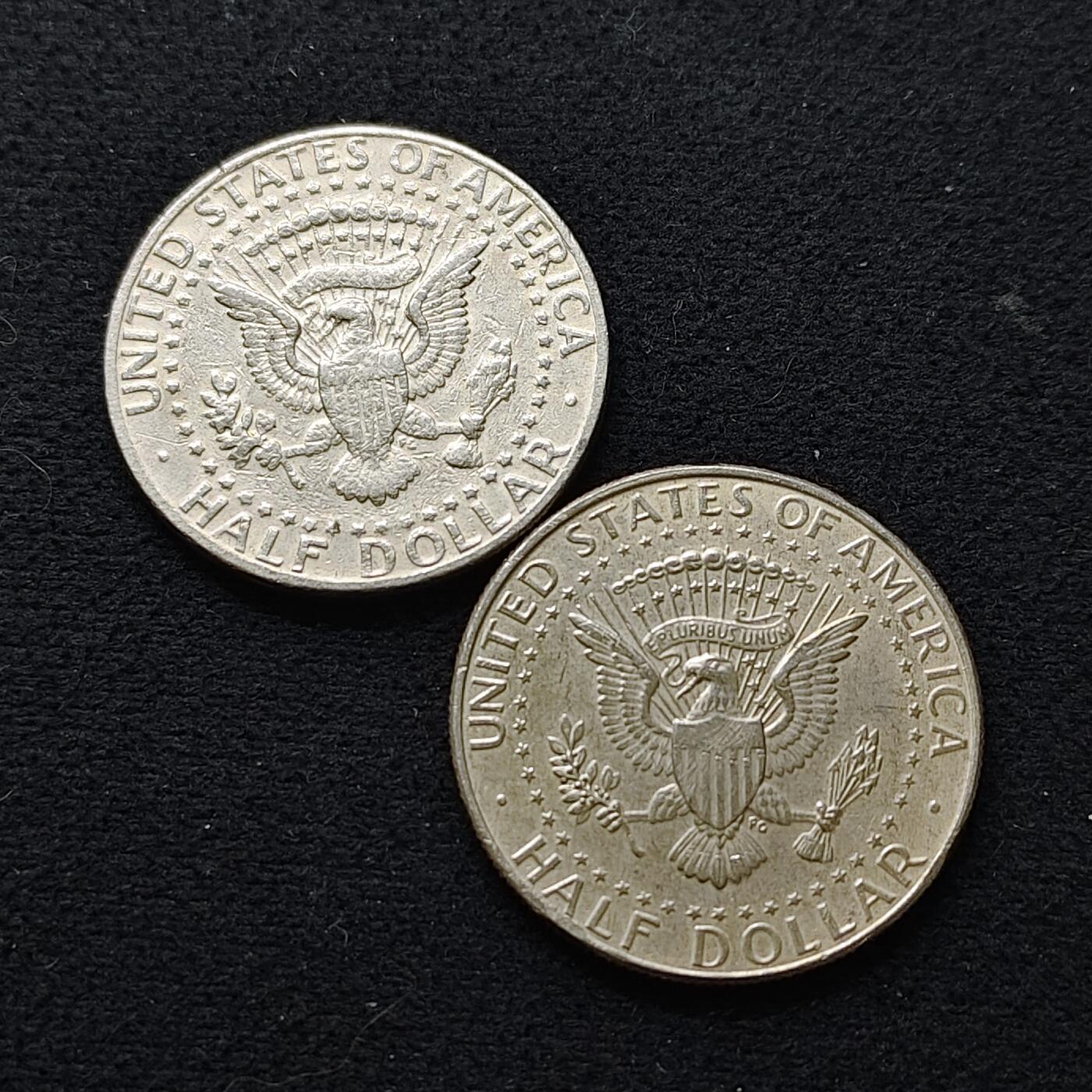 【全场包邮】纯粹捡漏拍478场（免费代拍第15场） 美国各年份肯尼迪50分2枚一组