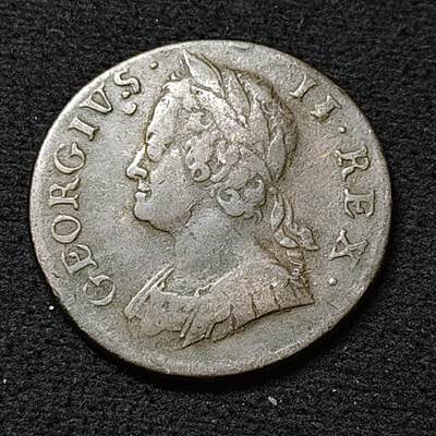 【全场包邮】纯粹捡漏拍478场（免费代拍第15场） - 英国1753年乔治二世1/2便士铜币