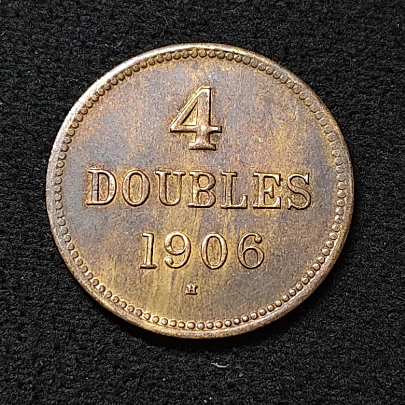 【全场包邮】纯粹捡漏拍478场（免费代拍第15场） 根西1906年4道布铜币