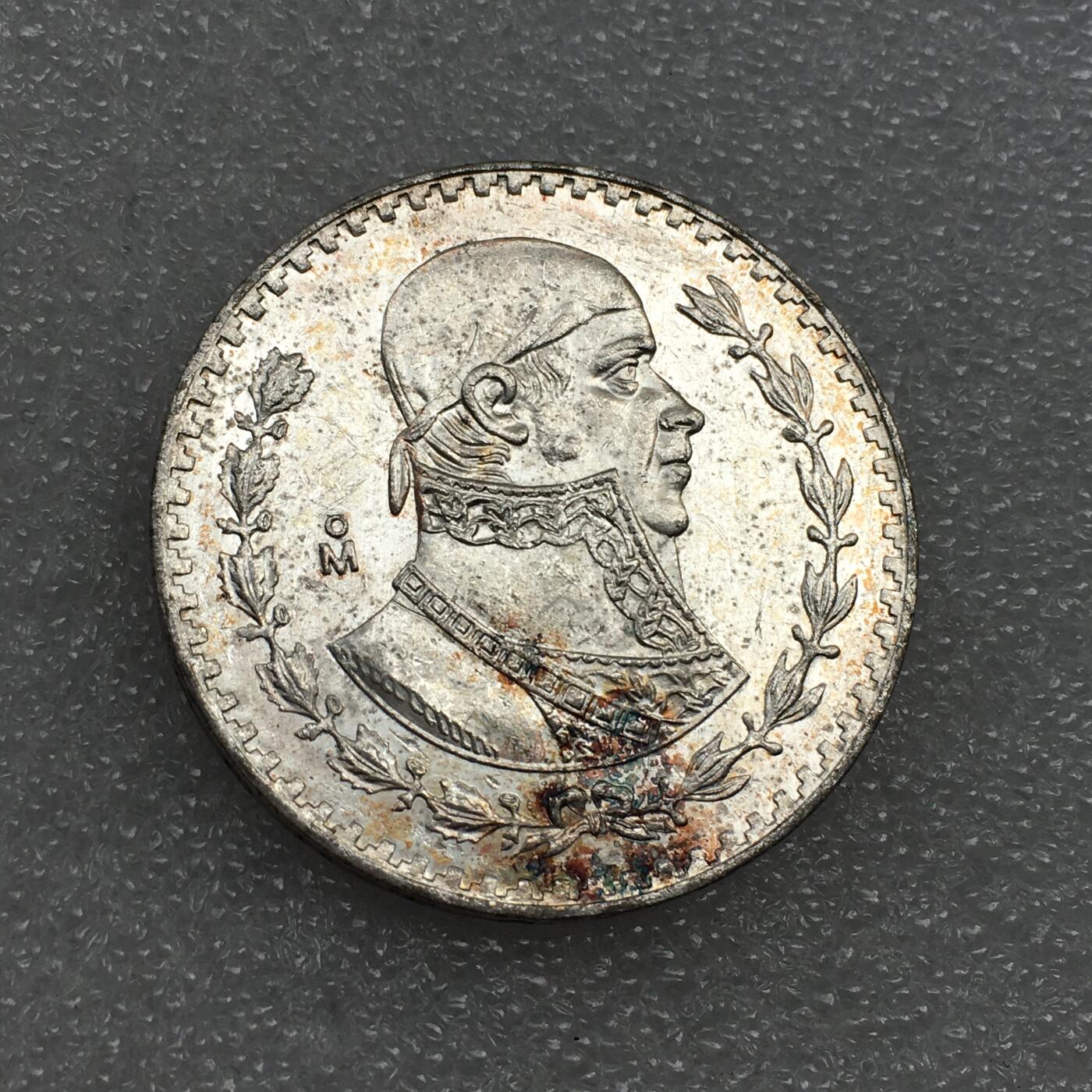 世界钱币专场拍卖 每周二开拍 原光1965年墨西哥鹰洋一比索银币