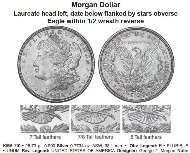 美国 银币 摩根 1美元 1890年 XF品